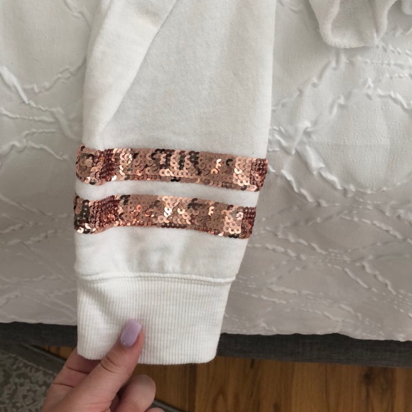 Limited Edition VSPINK Rose Gold Cropped Sweater - Picture 4 of 5